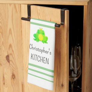 Cute Monarch Frog Kitchen Towel