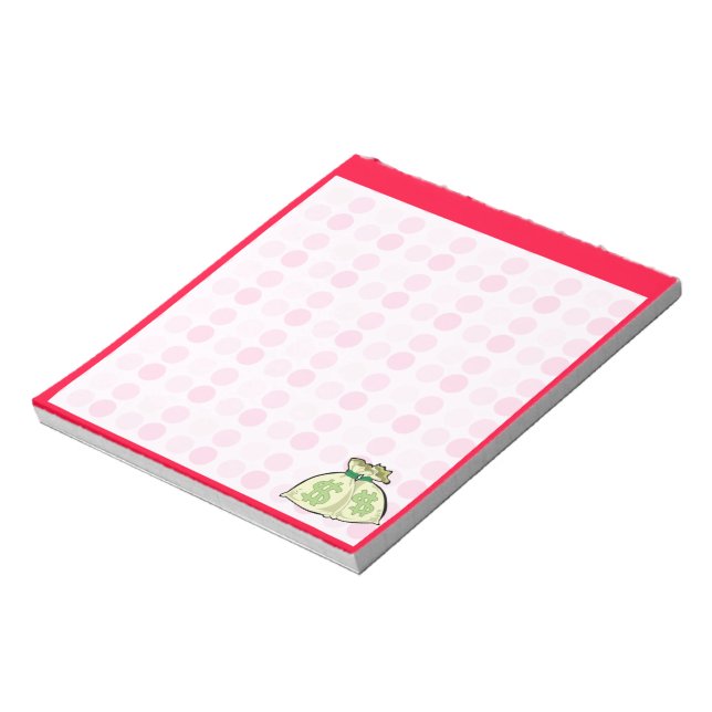 Cute Money Bags Notepad (Rotated)