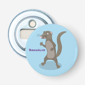 Cute mongoose cartoon illustration bottle opener