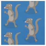 Cute mongoose cartoon illustration fabric