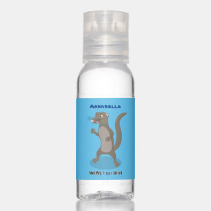 Cute mongoose cartoon illustration hand sanitizer