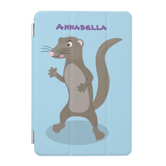 Cute mongoose cartoon illustration iPad mini cover (Front)