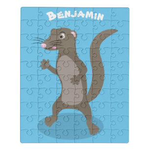 Cute mongoose cartoon illustration jigsaw puzzle