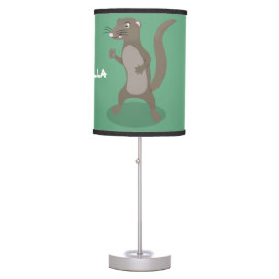 Cute mongoose cartoon illustration table lamp