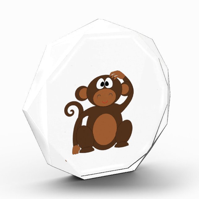 Cute Monkey Acrylic Award (Left)