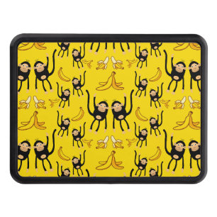 Cute Monkey And Banana Print Hitch Cover