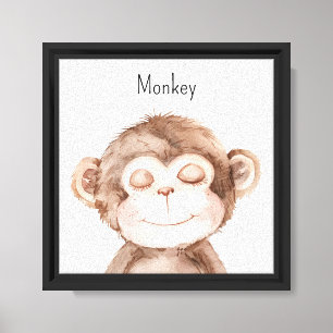 Cute Monkey Animal Canvas Print