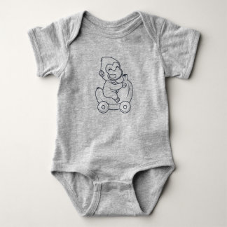 cute monkey baby bodysuit