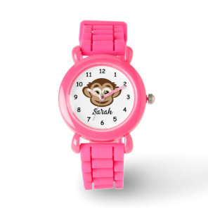 Cute monkey cartoon custom silicone kids's watch