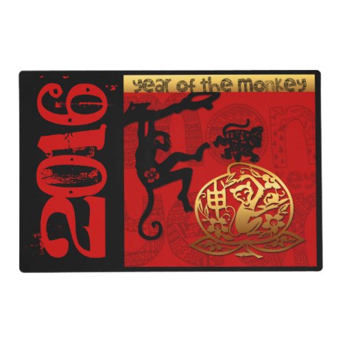 Cute Monkey Chinese custom Year ZodiacBirthday PlM Placemat