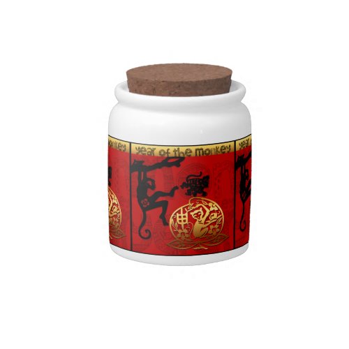 Cute Monkey Chinese Year Zodiac Birthday Cnady Jar