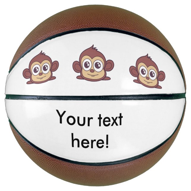 Cute monkey clipart basketball (Front)