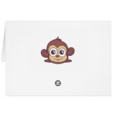 Cute monkey clipart cards (Back Horizontal)