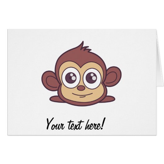 Cute monkey clipart cards (Front Horizontal)