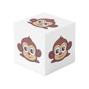 Cute monkey clipart cube