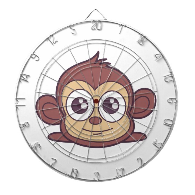 Cute monkey clipart dart board (Front)