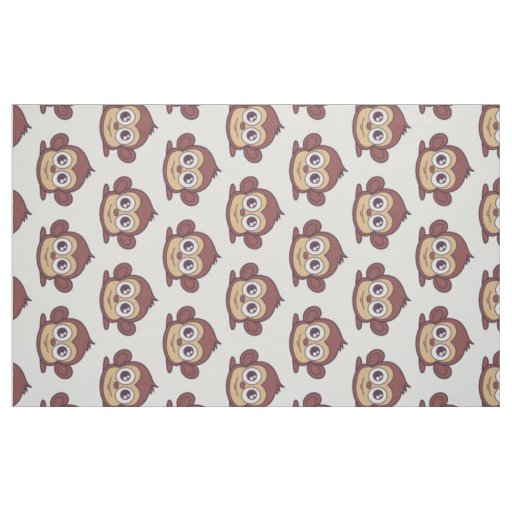 Cute monkey clipart fabric
