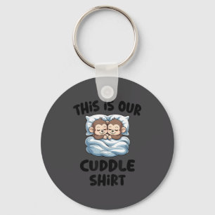Cute Monkey Couple This Is Our Cuddle  Keychain