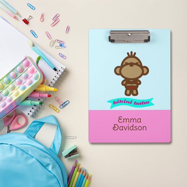 Cute Monkey Custom Name Clipboard (Creator Uploaded)
