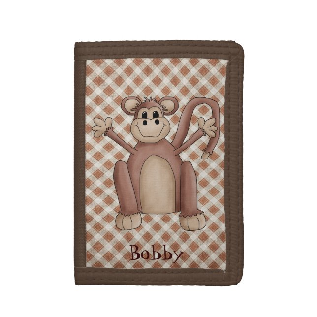 Cute Monkey Custom Wallet (Front Vertical)