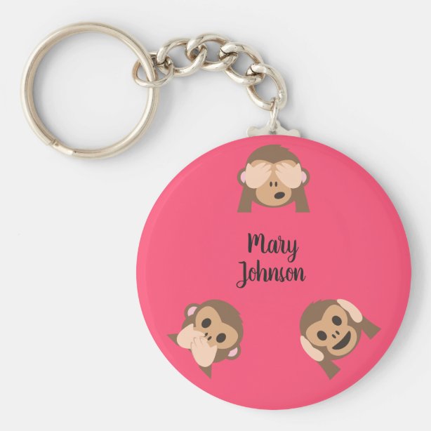 Evil Speak No Evil Keychains No Minimum Quantity Zazzle