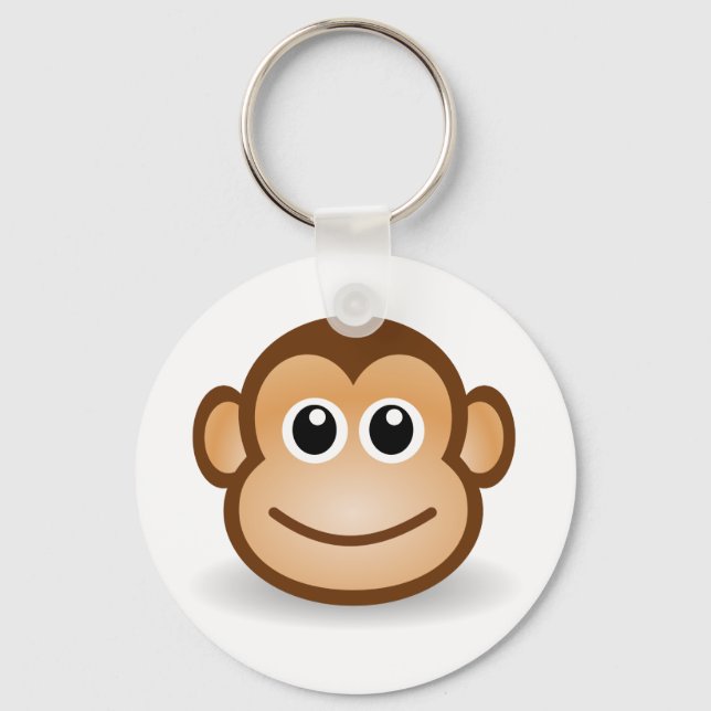 Cute Monkey Face Keychain (Front)