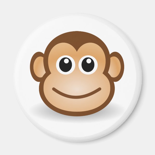 Cute Monkey Face Magnet (Front)
