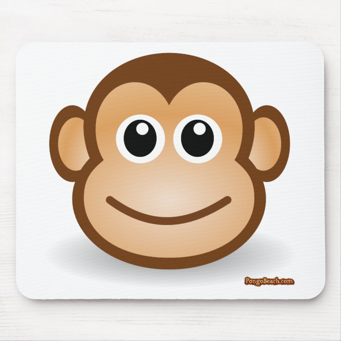 Cute Monkey Face Mouse Pads