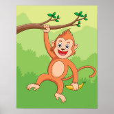 Funny Monkey Ape Chimp Memes with Funny Sayings Poster