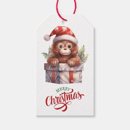 Cute Monkey Gift Package Gift Tags