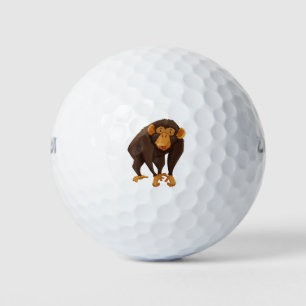 Cute monkey golf balls