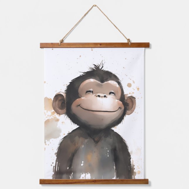 Cute Monkey Hanging Tapestry (Front)