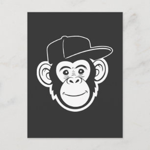 Cute Monkey in Cap Postcard