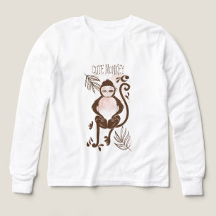 Cute monkey in nature Tri-Blend shirts