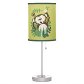Cute Monkey Jungle Green/Brown Nursery Lamp (Left)