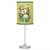 Cute Monkey Jungle Green/Brown Nursery Lamp