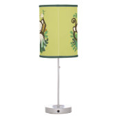 Cute Monkey Jungle Green/Brown Nursery Lamp (Back)