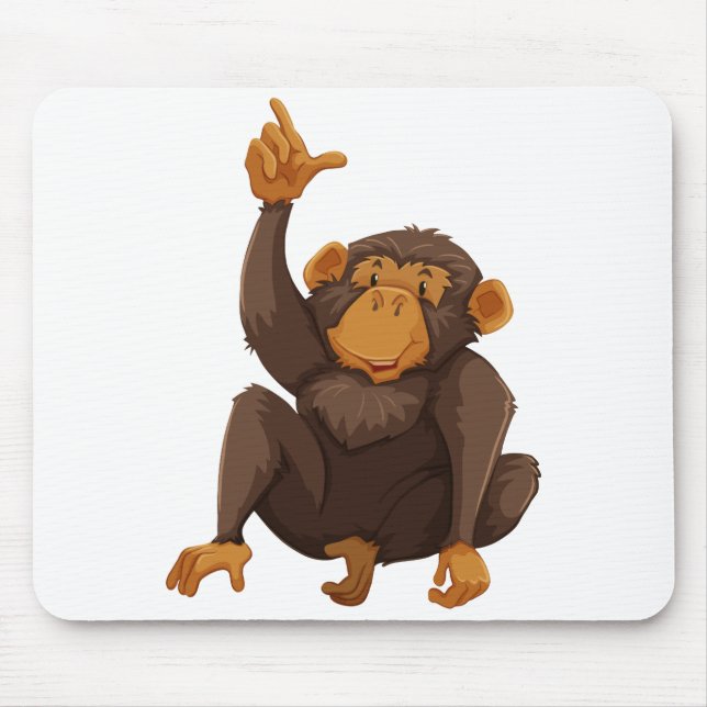 Cute monkey mouse pad (Front)