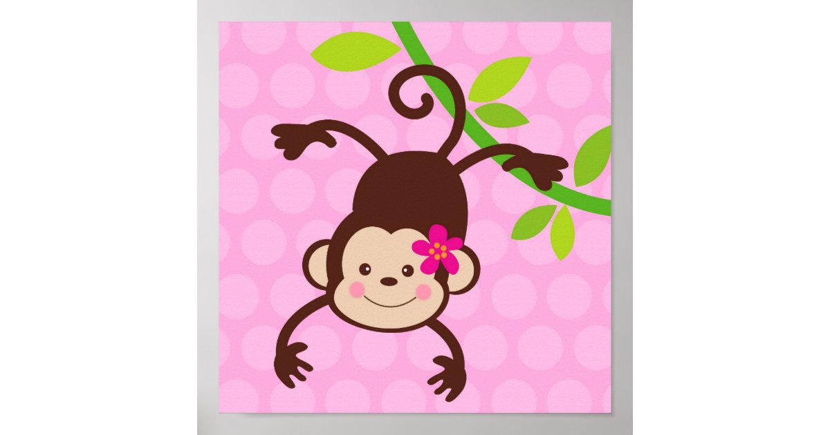 cute monkey girl cartoon