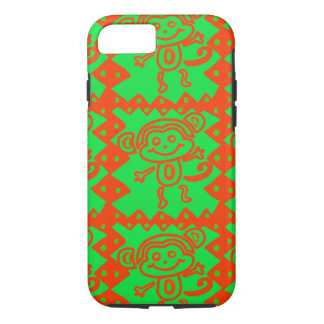 Cute Monkey Orange Green Animal Pattern iPhone 8/7 Case