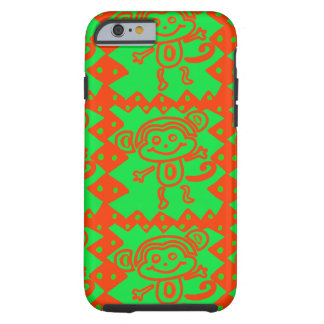 Cute Monkey Orange Green Animal Pattern Tough iPhone 6 Case