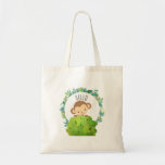 Cute Monkey Peeking Out From Behind A Bush Hello Tote Bag at Zazzle