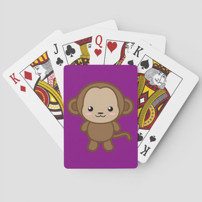 Cute Monkey Poker Cards (Back)
