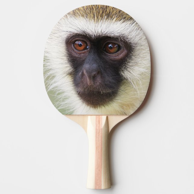 Cute monkey portrait Ping-Pong paddle (Front)