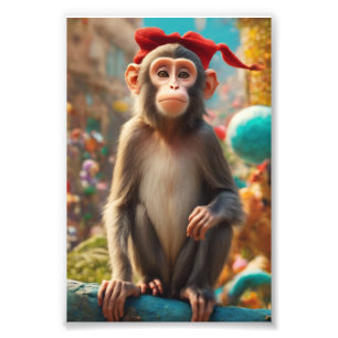 Cute Monkey Poster