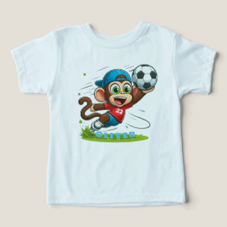 Cute Monkey Soccer Player Toddler T-shirt