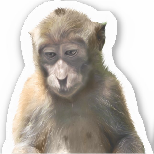 Cute Monkey Sticker | Zazzle