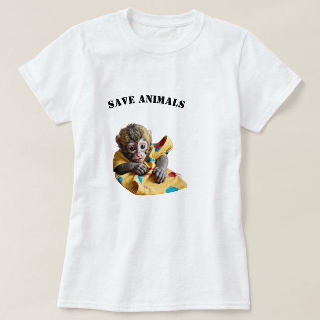 Cute monkey T-Shirt (Design Front)