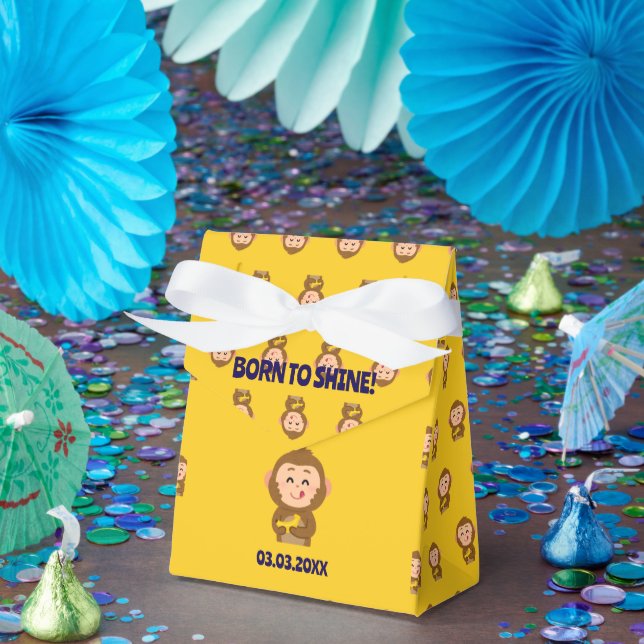 Cute Monkey Theme Boy Baby Shower  Favor Boxes (Party)