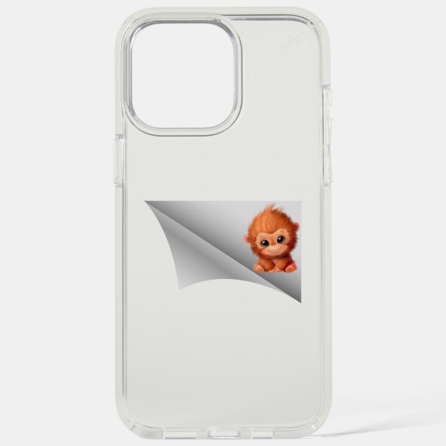 cute monkey under the patch speck iPhone case (Front)